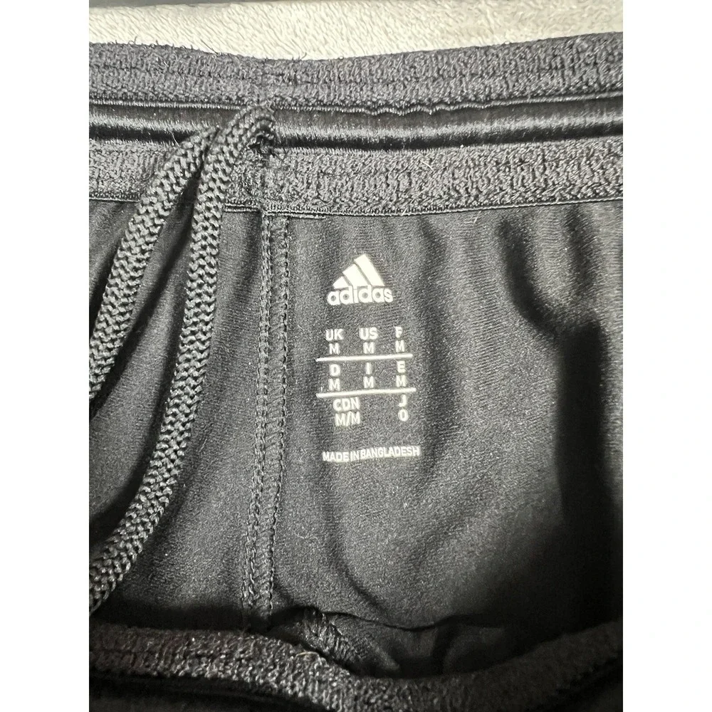 Adidas Soccer Warmup‎ M Football Men's Black Track Logo Stripes Activewear